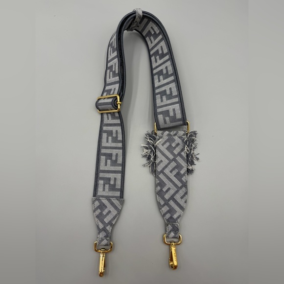 Fendi Adjustable Cotton FF Denim Crossbody Strap - Picture 3 of 7